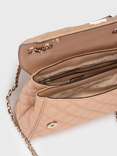 GIULLY bag with quilted effect in beige - 5
