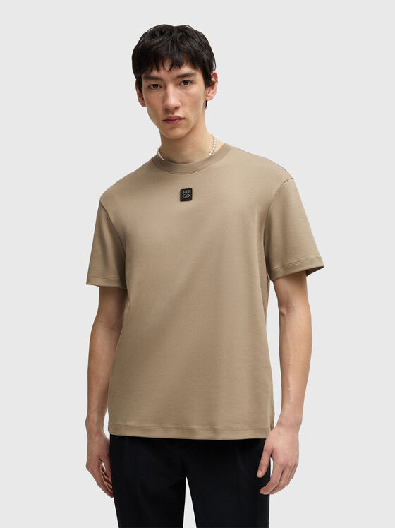 Тениска DALILE с овално деколте и релефно лого - 1