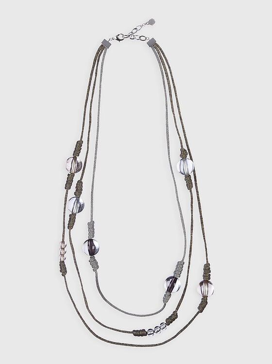 Necklace with three rows of beads - 1