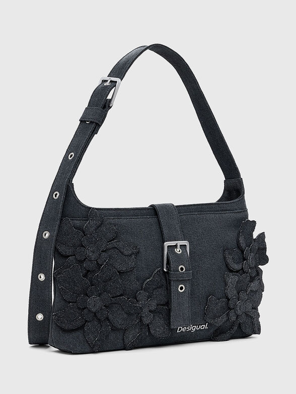 Denim bag with floral motifs - 4