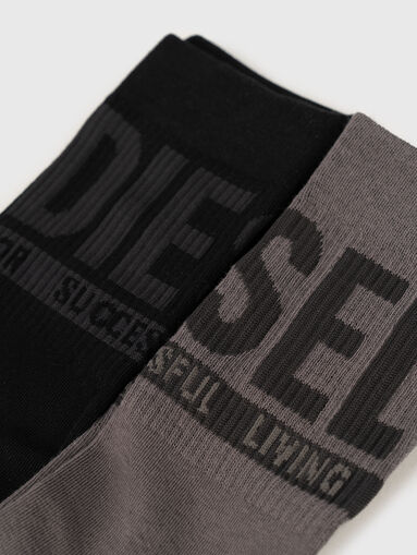 Set of three pairs of socks in black - 4
