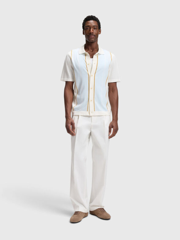 Straight-leg trousers made from a cotton blend - 4