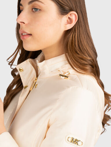 Puffer jacket in ecru color - 5