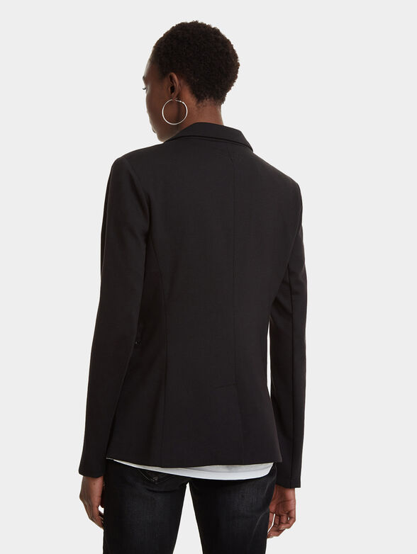 Black blazer with contrasting embroidery - 2