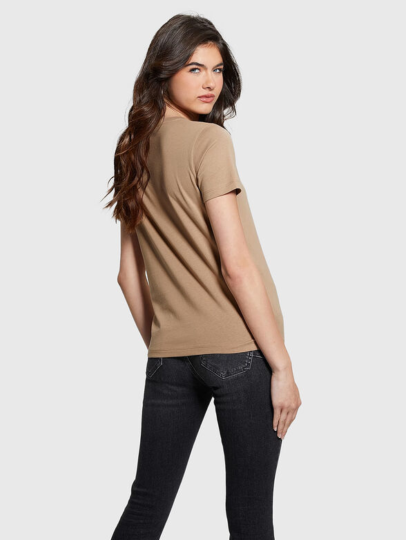 Black T-shirt with logo print - 3