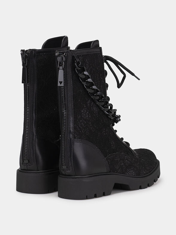 RIPLEE black anckle boots with accent chain - 3
