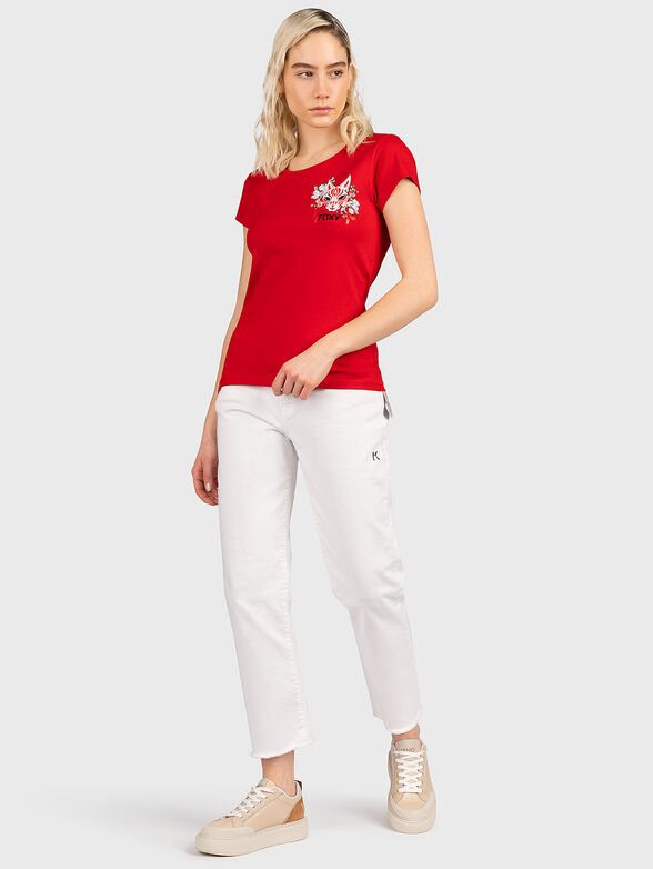 TSL 051 red T-shirt with print on the back - 5
