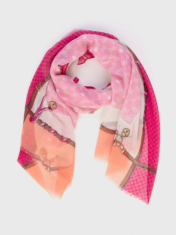 Logo print scarf - 1