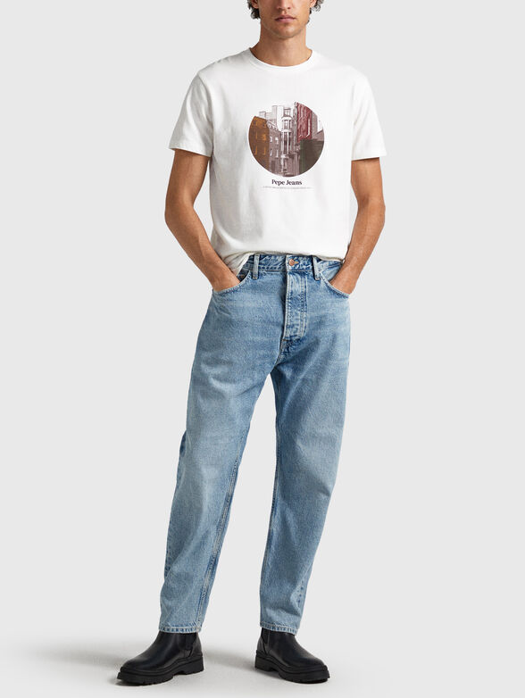 KERVIN cotton T-shirt with print - 2