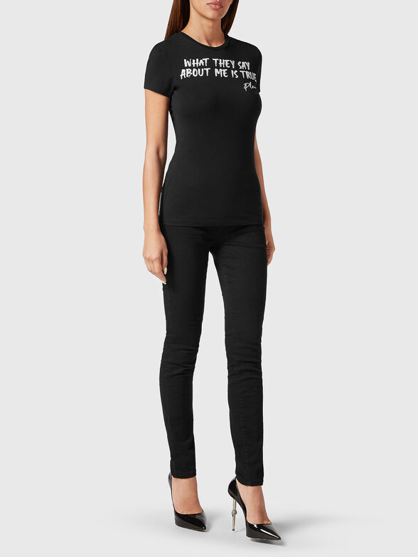 Black T-shirt with accent writing - 2