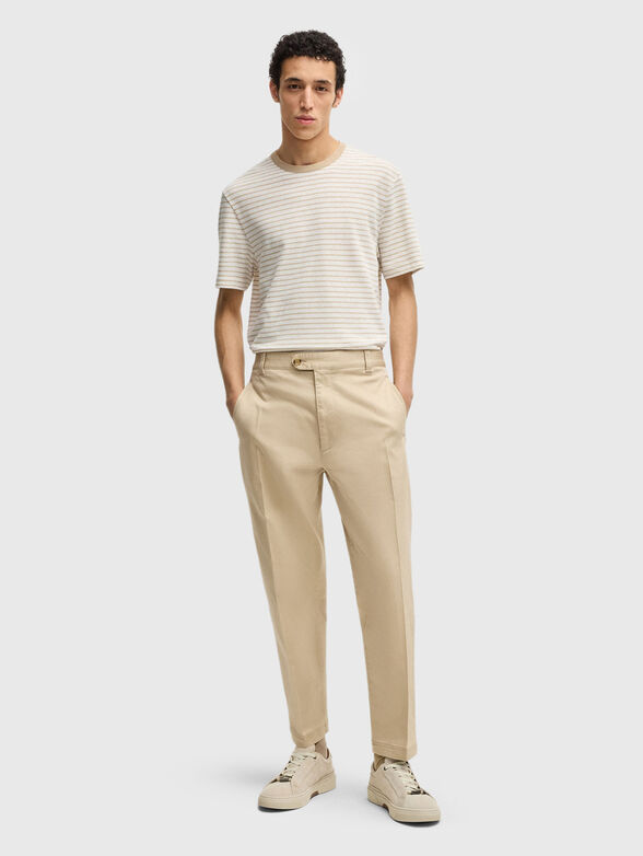 Cotton T-shirt with oval neckline - 2