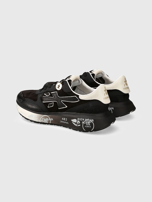 LAURYN suede and leather sports shoes with accent sole - 3