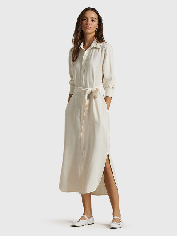 Maxi dress with belt - 1