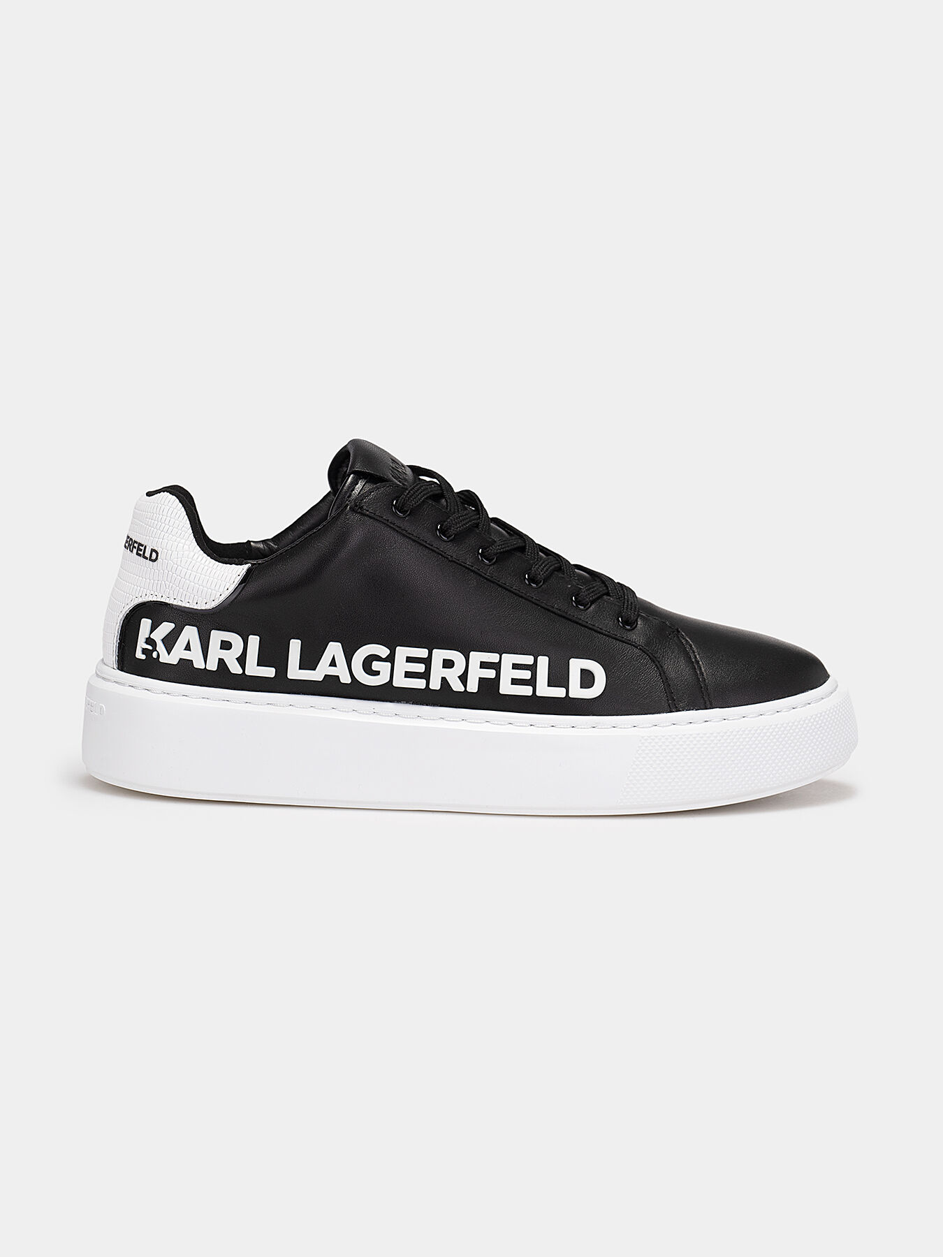 Sneakers with embossed side logo brand Karl Lagerfeld