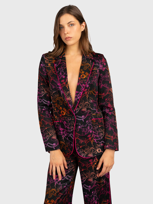 Blazer in multicolor print