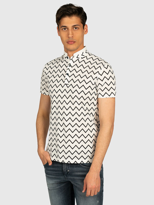 Polo-shirt with geometric print - 1