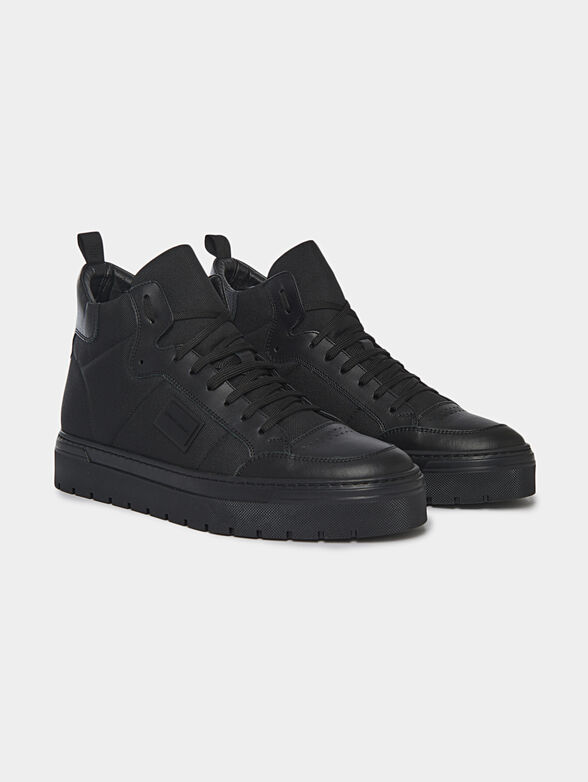METAL BOLD black high sports shoes - 2