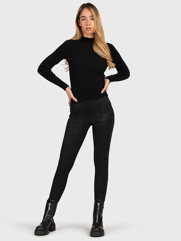 RITA black sweater with logo accent - 2