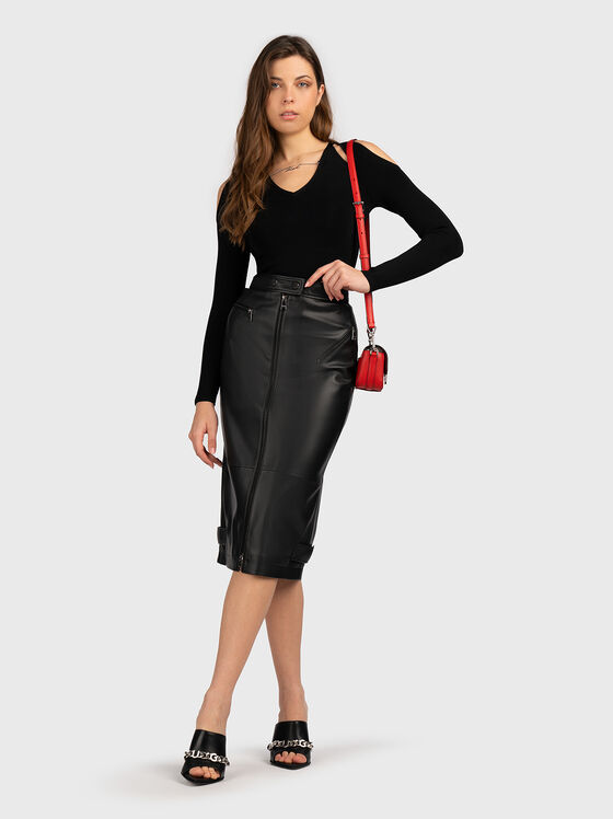 Blouse with cut-out details and logo detail - 2