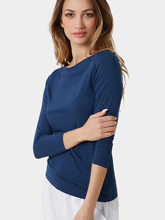 Блуза в син цвят - 1
