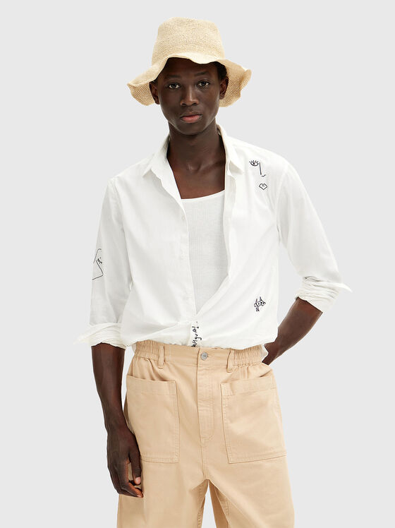 AMADEO shirt with contrast embroideries - 1