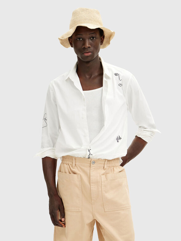 AMADEO shirt with contrast embroideries - 1