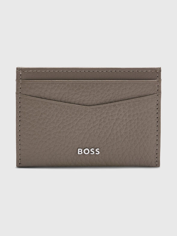 Leather cardholder with logo - 1
