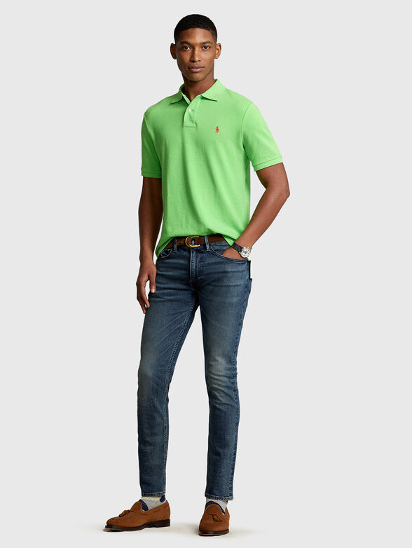 Green Polo-shirt with logo accent - 2