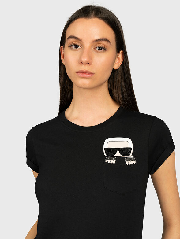 K/IKONIK Black cotton T-shirt  - 4