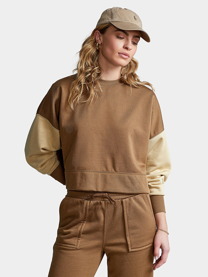 Color-blocked cropped sweatshirt brand POLO RALPH LAUREN —  /en