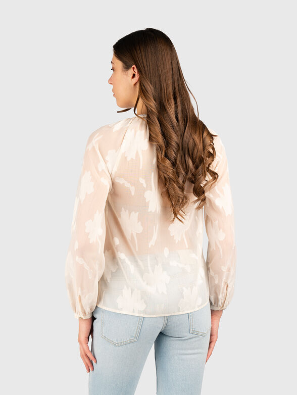 Long sleeved blouse with a sheer effect - 2
