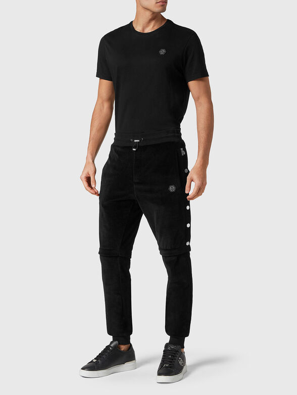 Logo accent jogging trousers in black  - 3