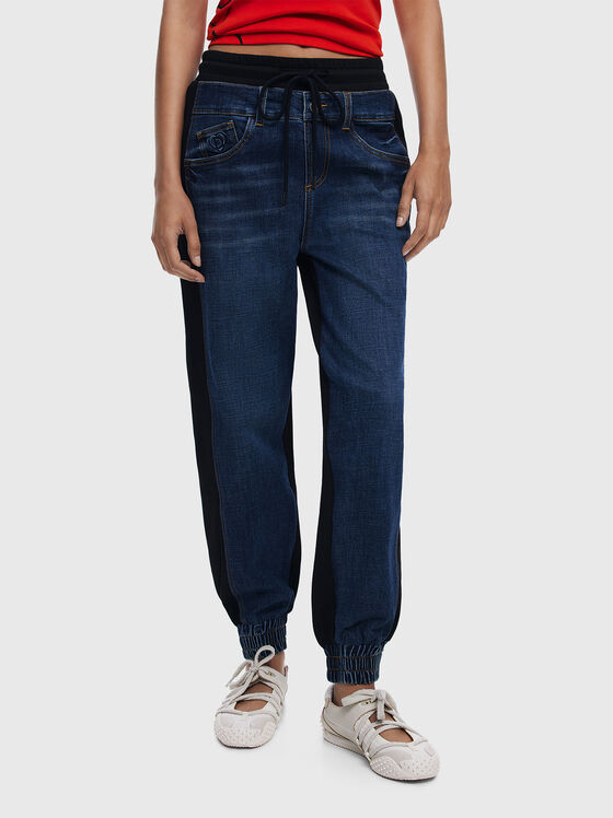 KIMY pants with contrasting textures  - 1