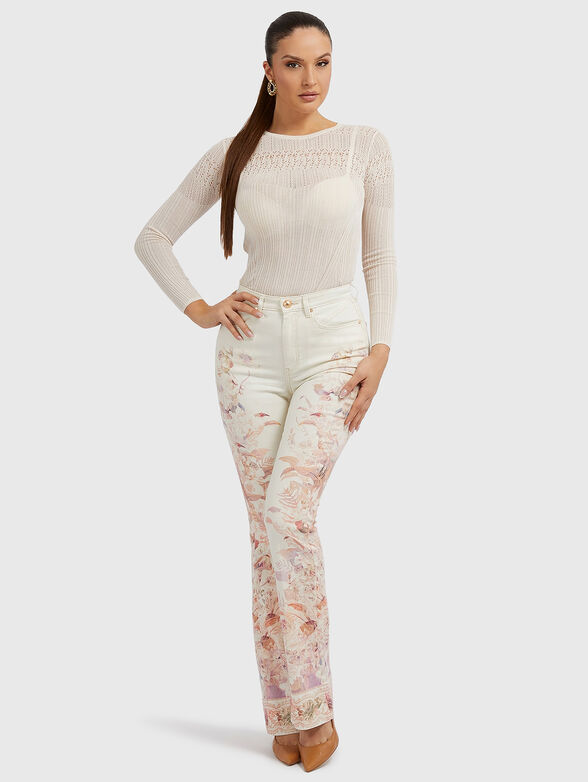 Beige NIKY sweater with sheer effect - 2