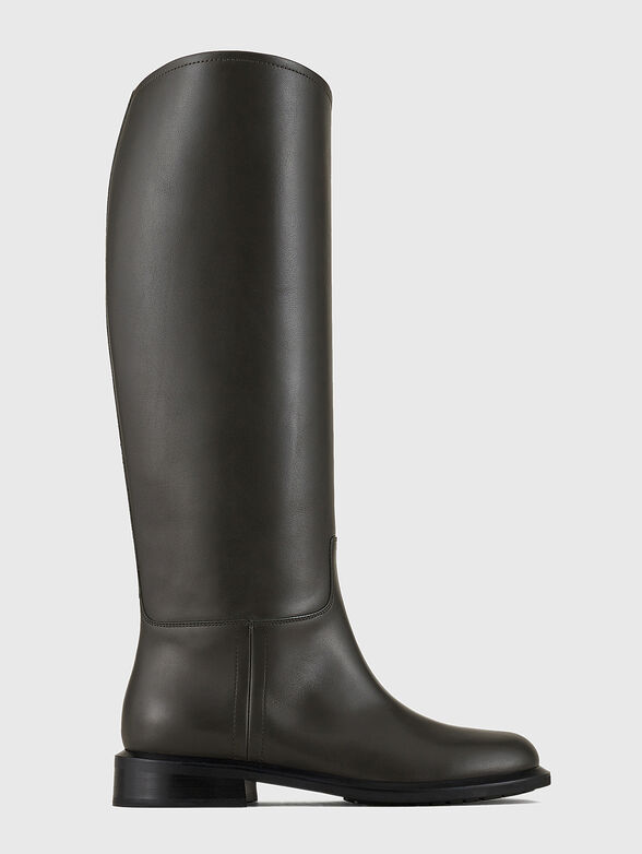 Black leather boots - 1