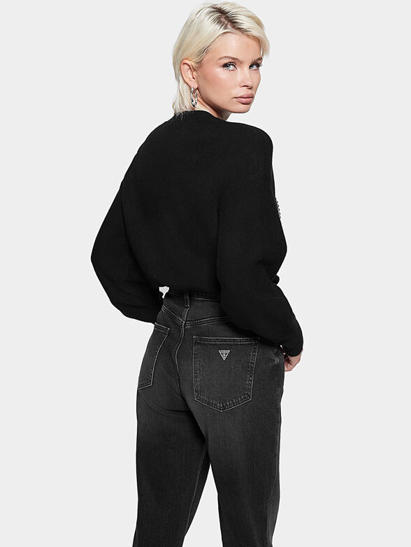 ESTELLE black sweater with rhinestones - 3