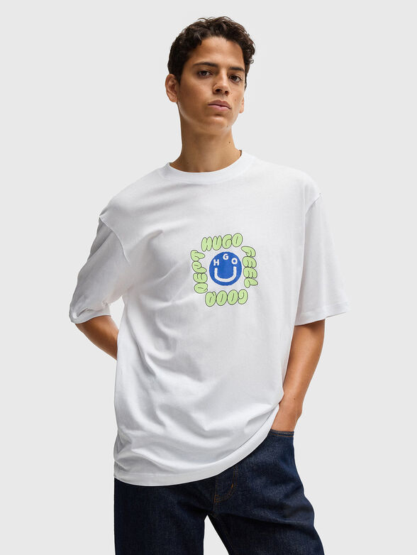 Cotton T-shirt with print - 0
