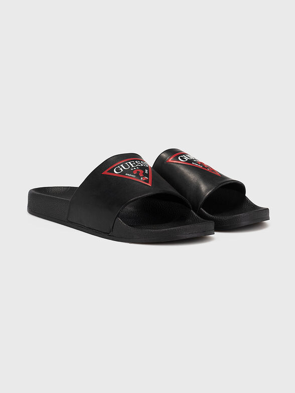COLICO black slippers with contrasting logo accent - 2