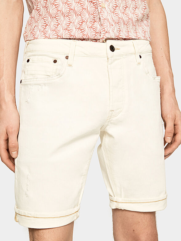 STANLEY ecru denim shorts - 1