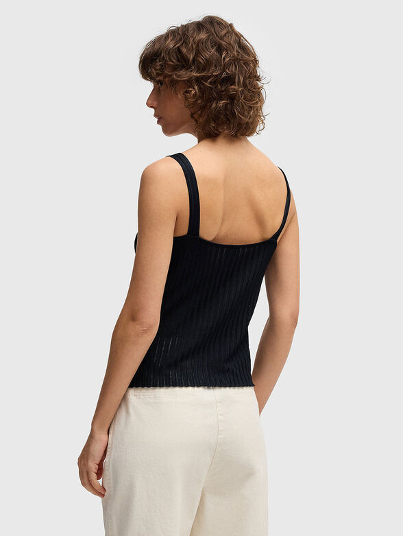 Striped structured knit top - 3