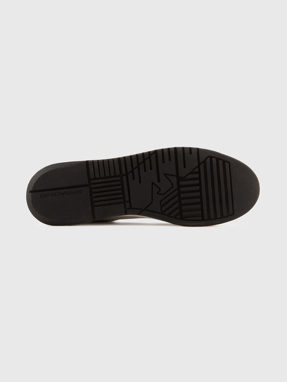 Leather sports shoes with logo - 5