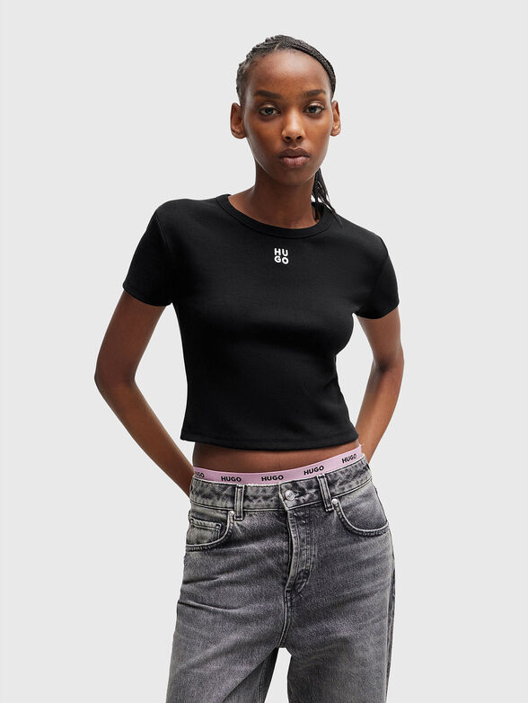 Short T-shirt with logo - 1