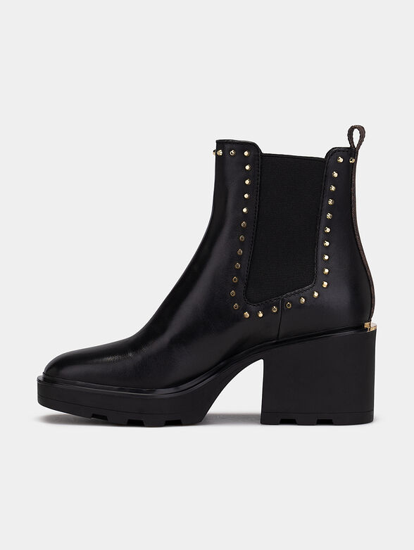 KEISHA Ankle boots with gold studs - 4