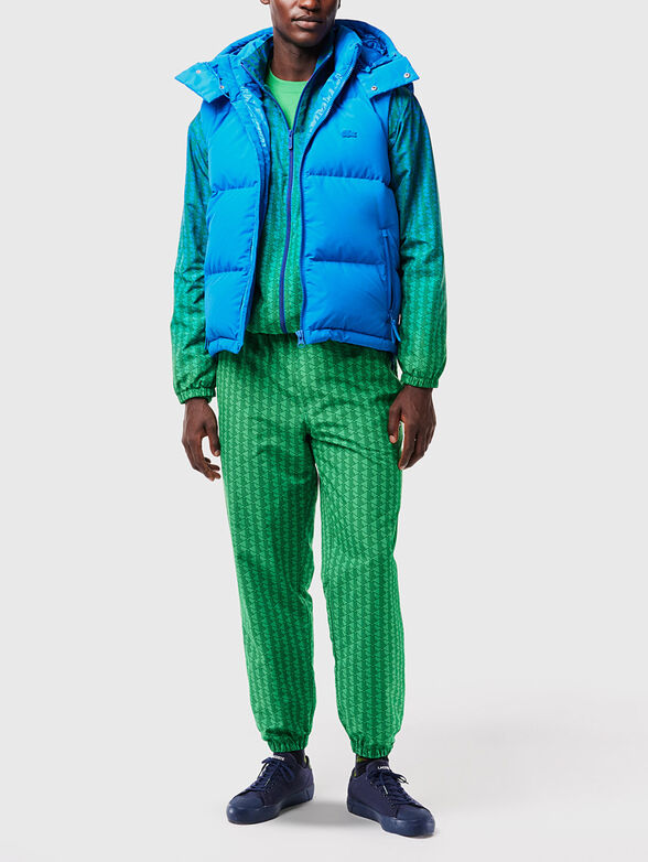 Sports trousers with monogram print - 4