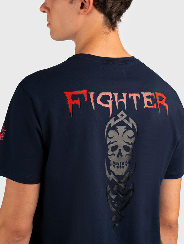 TS180 dark blue T-shirt with print - 3