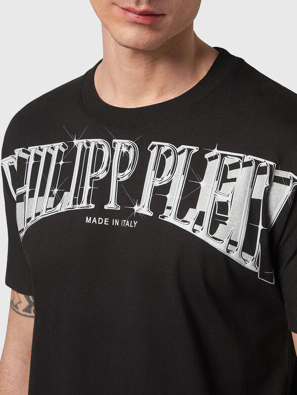 T-shirt round neck and logo detail - 4