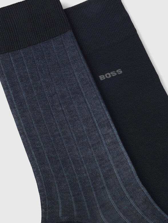 Set of two pairs of cotton-blend socks - 2