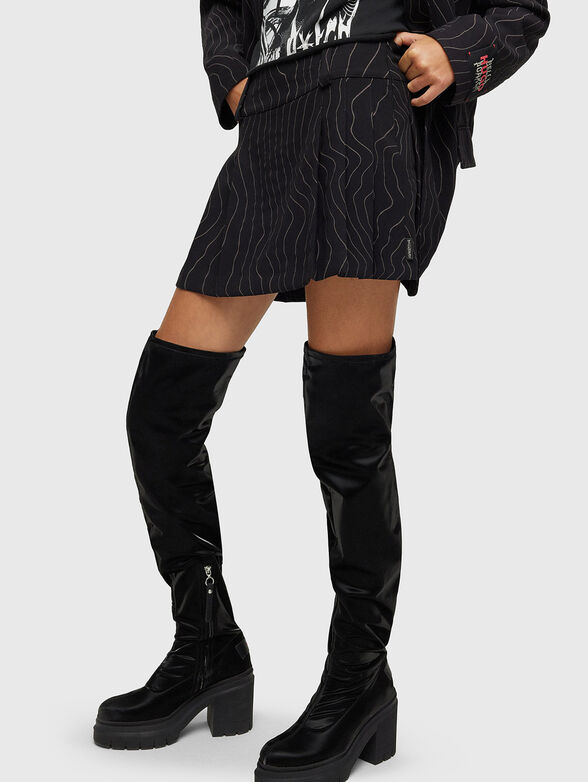 Black mini skirt - 3