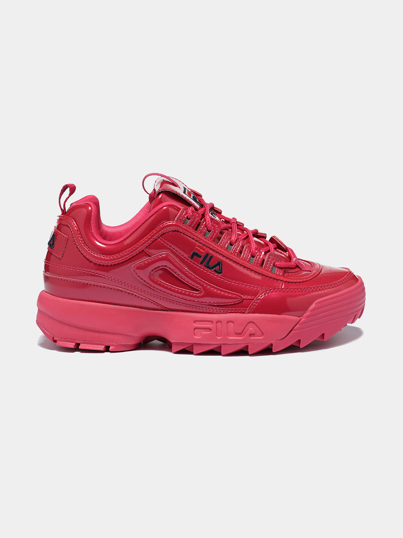 Fila disruptor pink patent hot sale