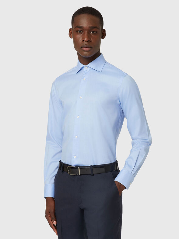 Light blue cotton shirt - 1